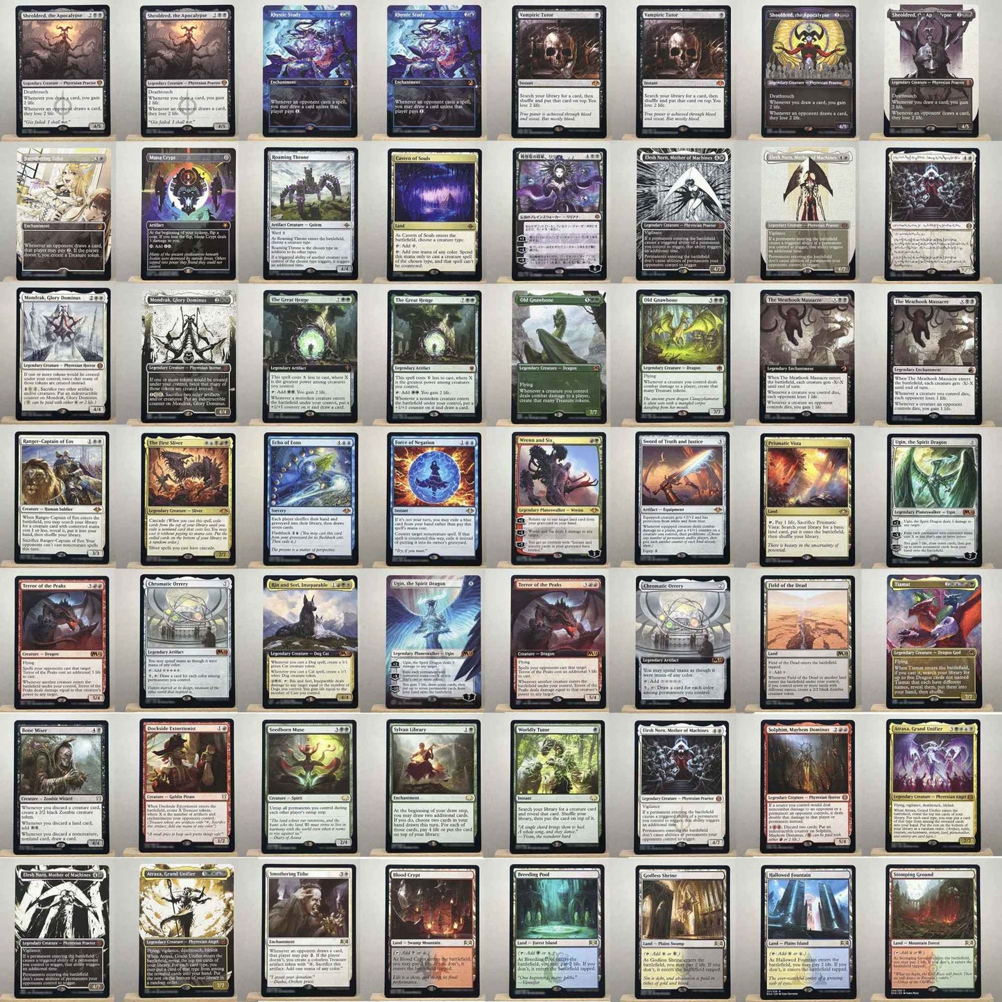 AFR C19 CC1 WOT DMR DMU ONEHOLO12-002 cartas mágicas tiamat Tcg proxy Extorsionista do Cais Tutor Mundano Coleta Sufocante