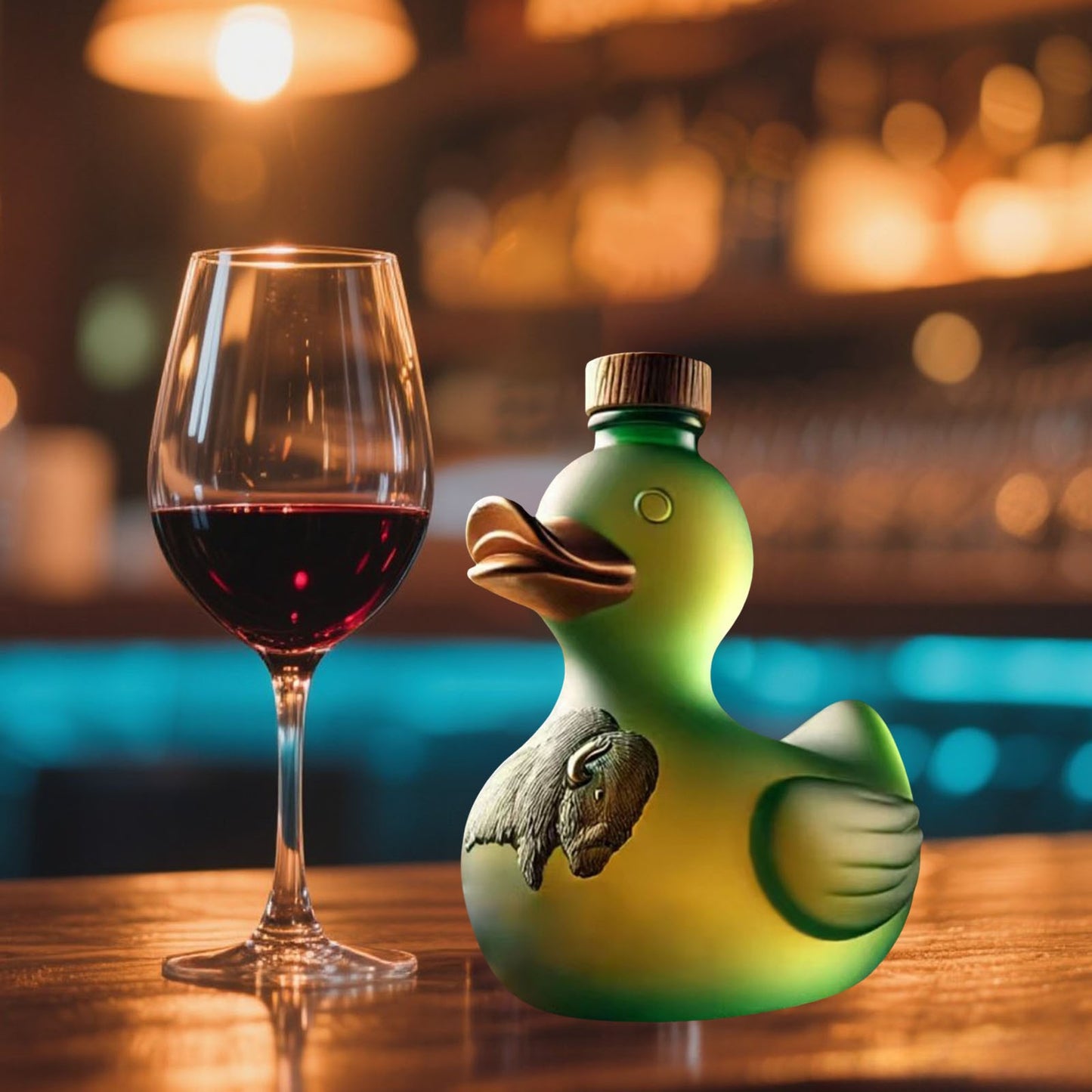 Suportes para Vinho de Cozinha Pato Engraçado Garrafa 10 oz Copos de Uísque Gravados Copos para Homens Copos de Degustação Mini Pato Criativo