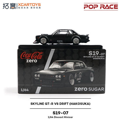 POP RACE 1/64 Porsche RWB Skyline GTR PANDEM DATSUN Mazda RX7 Toyota Coleção de Carros Miniatura de Liga Fundida em Vitrine