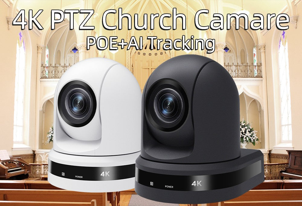 4K NDI  PTZ Camera 1-10pcs 20X Zoom Video Conference Camera for Church Business Meeting Optional 1 controller keyboard kit