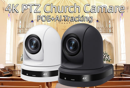 4K NDI  PTZ Camera 1-10pcs 20X Zoom Video Conference Camera for Church Business Meeting Optional 1 controller keyboard kit