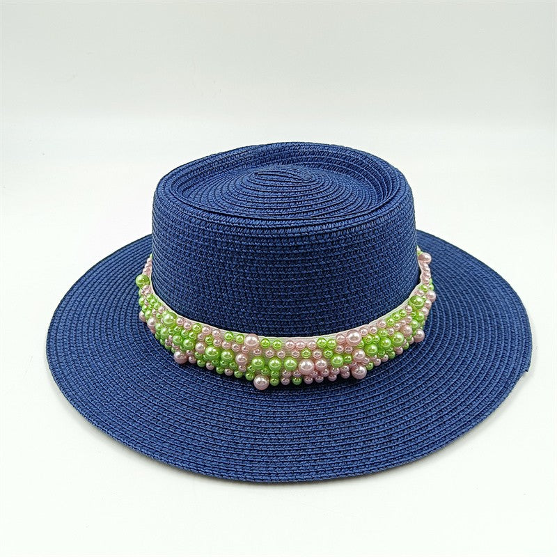 Bucket hat letters summer ladies bucket hat sun hat ladies straw hat fedora hat European men and women hat letters