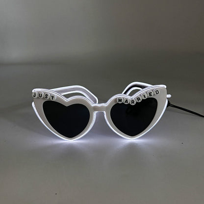 1PC Light Up LED Glasses Glow Sunglasses EL Wire Neon Glasses Glow in The Dark Party Supplies Neon Party Favors for Adults