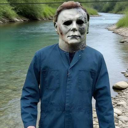 New horror film Michael Myers Mask Halloween Thriller Headset Cosplay Horror Killer Full Face Latex Helmet Party Costume Props
