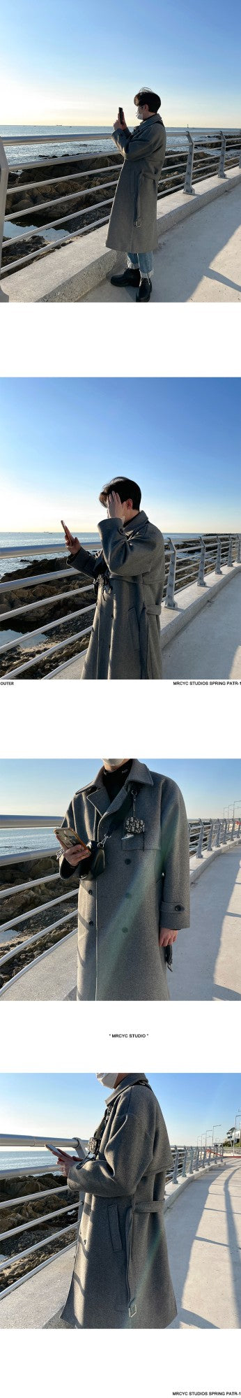 Winter Thick Woolen Coat Men Warm Fashion Solid Colors Oversized Long Wool Blends Coat Men Korean Loose Coat Mens Overcoat Q30