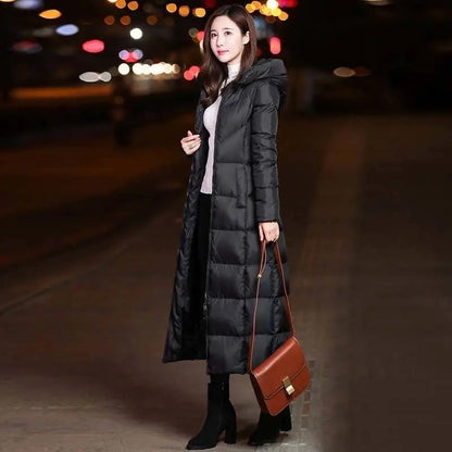 Women Autumn Winter Cotton Coat Korean Loose Long Cotton Padded Jacket Warm Thicken Hooded Parkas Coat 2025 New Women Outwear