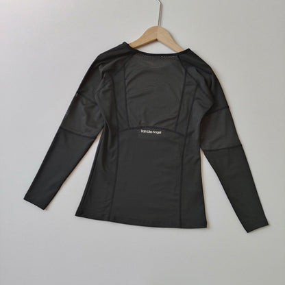 Women's Long Sleeve Workout Top Quick-Dry Slim Fit Running Shirt Breathable Yoga T-Shirt for Gym Training