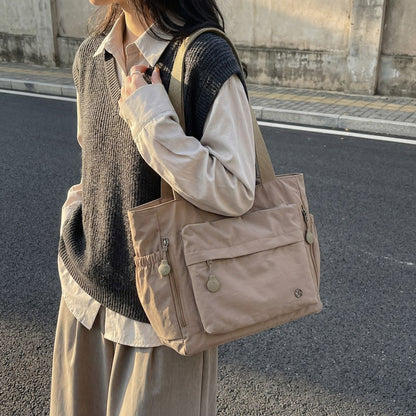 Stylish Nylon Canvas Shoulder Bag for Women Spacious Top Handle Bag Tote Casual  Comfortable and Versatile Texture Commuter Bag