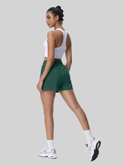 Women's  Split Sports Shorts with Liner, Comfortable and Breathable, Suitable for Multiple Scenarios Like Running, Fitness, Yoga