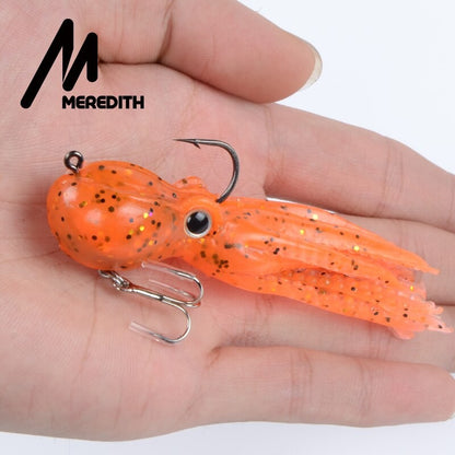 Isca de Pesca MEREDITH com Contrapeso Embutido 23g 9cm Cauda Longa Polvo Macio Isca Artificial de Silicone Macia