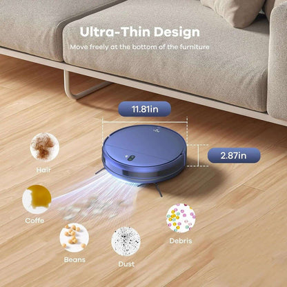 Robô Aspirador e Passador de Pano ZZH Combo, Aspirador Robô com Conexão WiFi 2.4GHz, Aspirador Robótico com 4 Modos de Limpeza, Aspirador via APP/Controle Remoto
