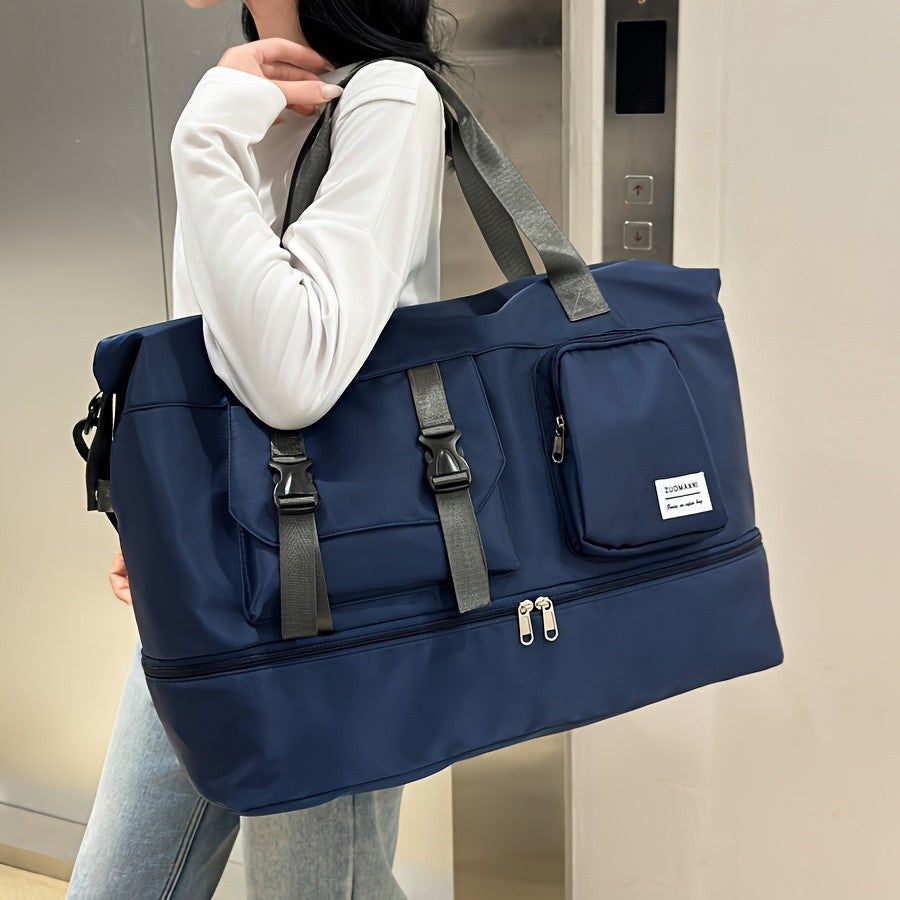 Large Capacity Multi-Functional Travel Duffel Bag & Gym Tote with Multiple Compartments, Durable Nylon Sports Bag