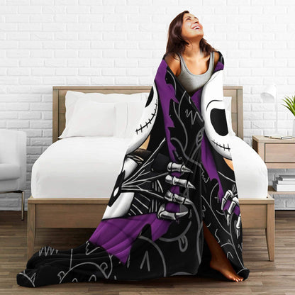 Nightmare Before Christmas Jack Cartoon Blanket Quality Soft  Throw Blanket Autumn Camping Couch Bed Graphic Bedspread