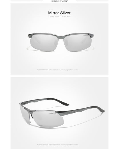 Genuine KINGSEVEN Polarized Men Aluminum Sunglasses Driving Mirror Lens Male Sun Glasses Aviation Women For Men Eyewear 9126
