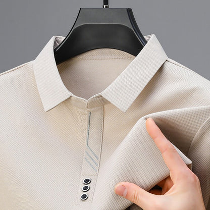 High quality short sleeve men's POLO shirt summer fashionable stripe design soft golf top comfortable ventilate casual T-shirt