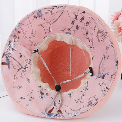 Women Mesh Sun Hats Summer Beach UV UPF Packable Wide Chin Strap, Sun Hats for Men & Women UV Protection, Sun Hat with Neck Flap