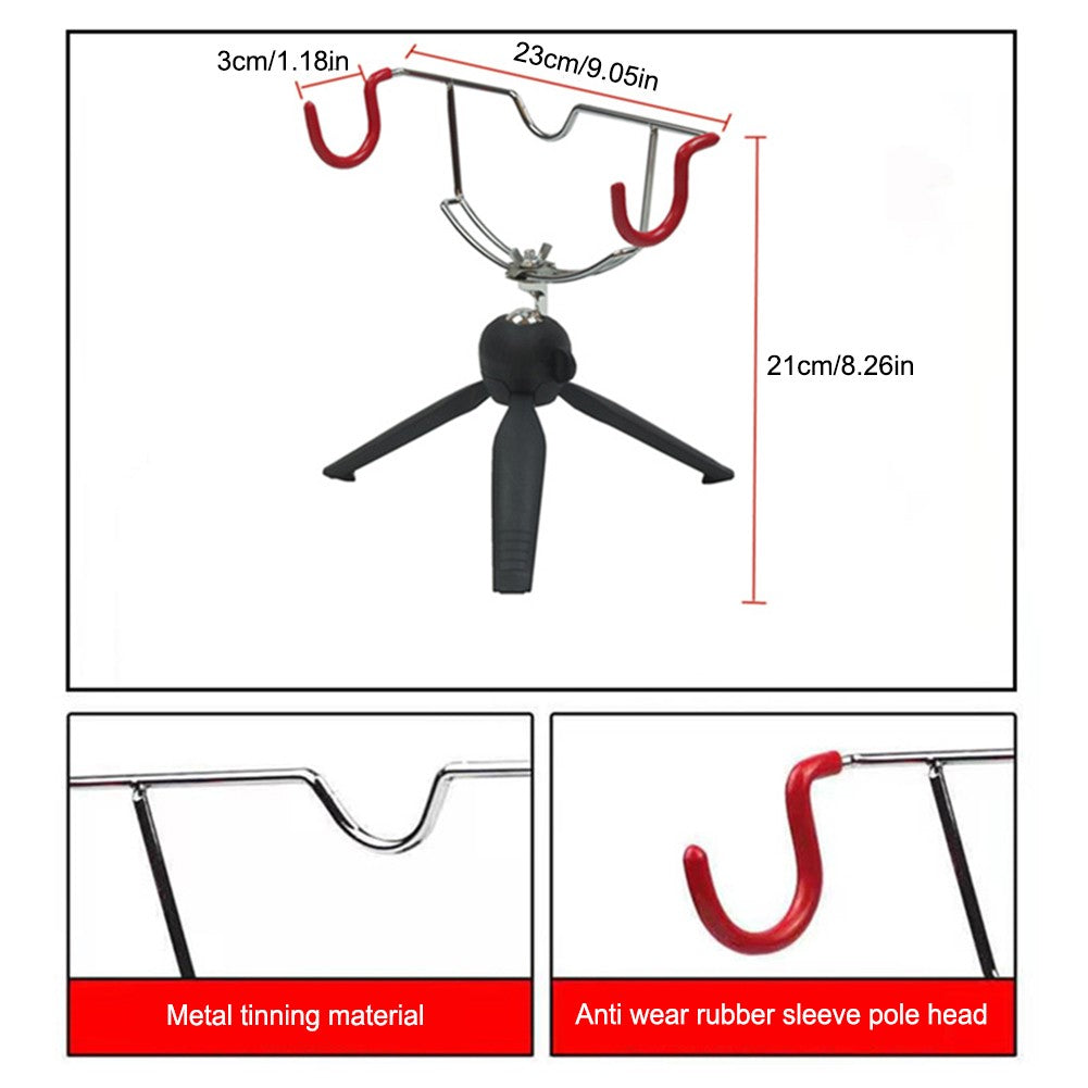 Suporte de Vara de Pesca de Gelo Dupla Cabeça Suporte Portátil para Vara de Pesca de Gelo Fácil Instalação Suporte de Vara de Inverno para Equipamento de Pesca de Inverno Mar