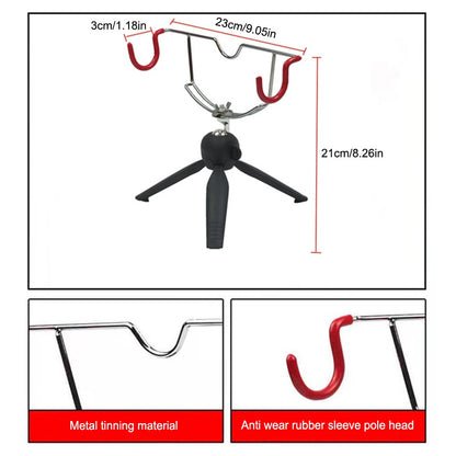 Suporte de Vara de Pesca de Gelo Dupla Cabeça Suporte Portátil para Vara de Pesca de Gelo Fácil Instalação Suporte de Vara de Inverno para Equipamento de Pesca de Inverno Mar
