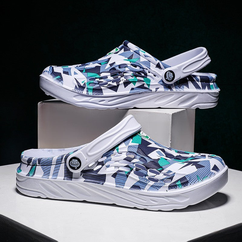 2025 New Fashion Sandals Men Clog Sandals Comfortable Breathable Beach Sandals Men Women Clogs Slippers Soft Bottom Men Shoes