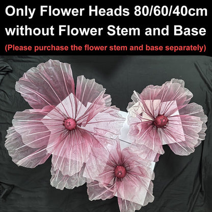 190cm Artificial Flowers Wedding Decor Props Road Lead Flower Silk Yarn Flower Poppy Window Display Garden Decoration Home Decor