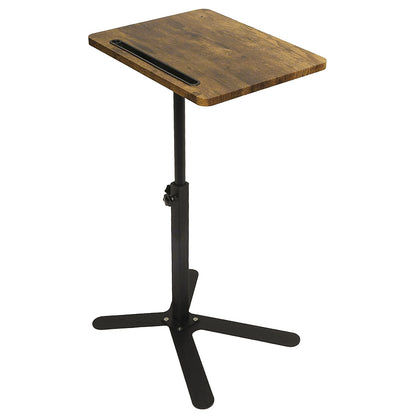 Adjustable Height Laptop Desk Rotating Tabletop Mobile Stand Home Mesa Bedside Table Office Tray Standing Computer Workstat