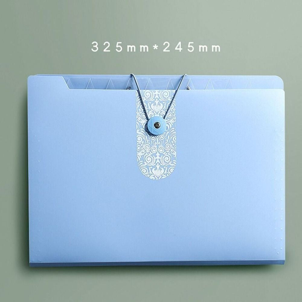 8 Grids Organ File Folder Document Organizer Large Capacity Paper Documents Folder Office School Supplies A4 Expanding File Bag