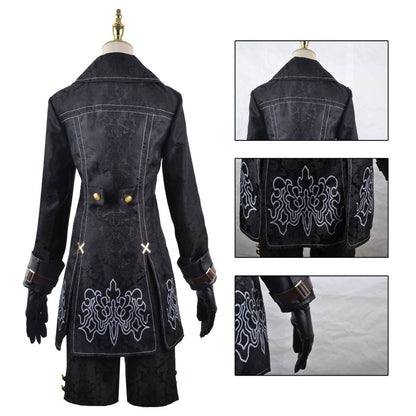 Anime Nier Automata Cosplay 9S Yorha 2B Cosplay Suit Male Women Outfit Wig Disguise Costume Plus Size Fancy Party Black Dress