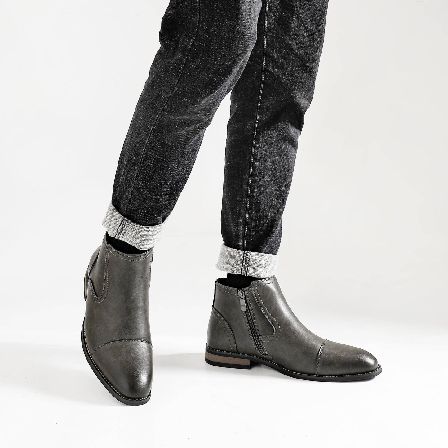 Botas Masculinas Confortáveis Moda 2025 Botas de Couro de Marca