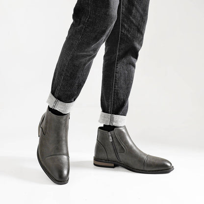 Botas Masculinas Confortáveis Moda 2025 Botas de Couro de Marca