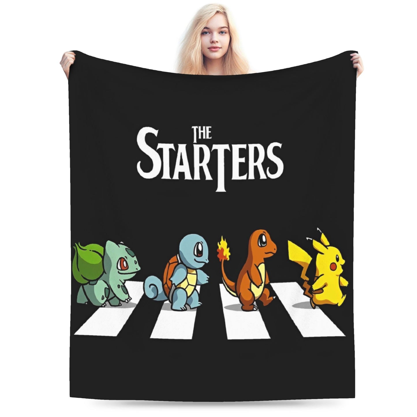Cobertor de Flanela com Cena Clássica de Pokémon para Cama Super Quente, Mantas para Sofá, Cadeira, Piquenique, Colcha Engraçada, Capa para Sofá-Cama