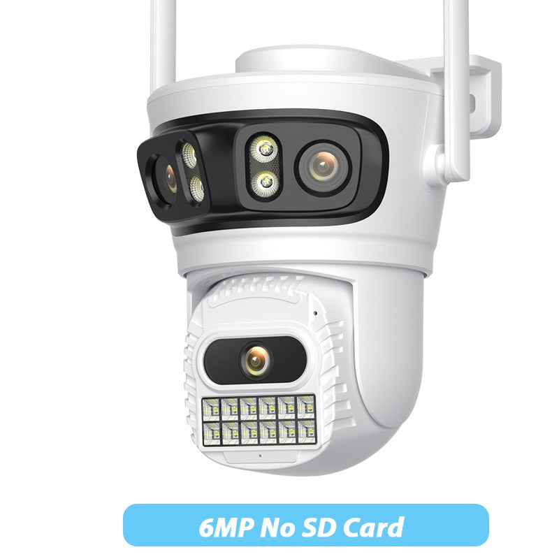 BESDER 12MP WiFi IP Camera PTZ Three Screens Outdoor CCTV Security Surveillance Camera Night Vision Monitor 3D Space iCSee App