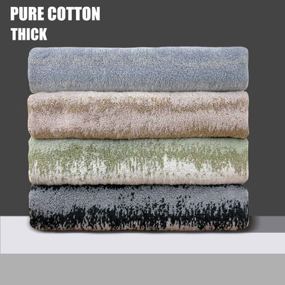 100% Cotton Thicked Gradient Color Bath Towel Yarn-dyed Jacquard Towels Absorbent Soft Beach Towels Bathroom Towel