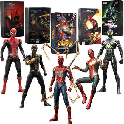 Genuine Marvel Legends Homem-Aranha Ps4 Peter Parker Dourado Preto Vermelho Action Figure Modelo Brinquedos Decoração de Mesa Presentes de Aniversário para Crianças