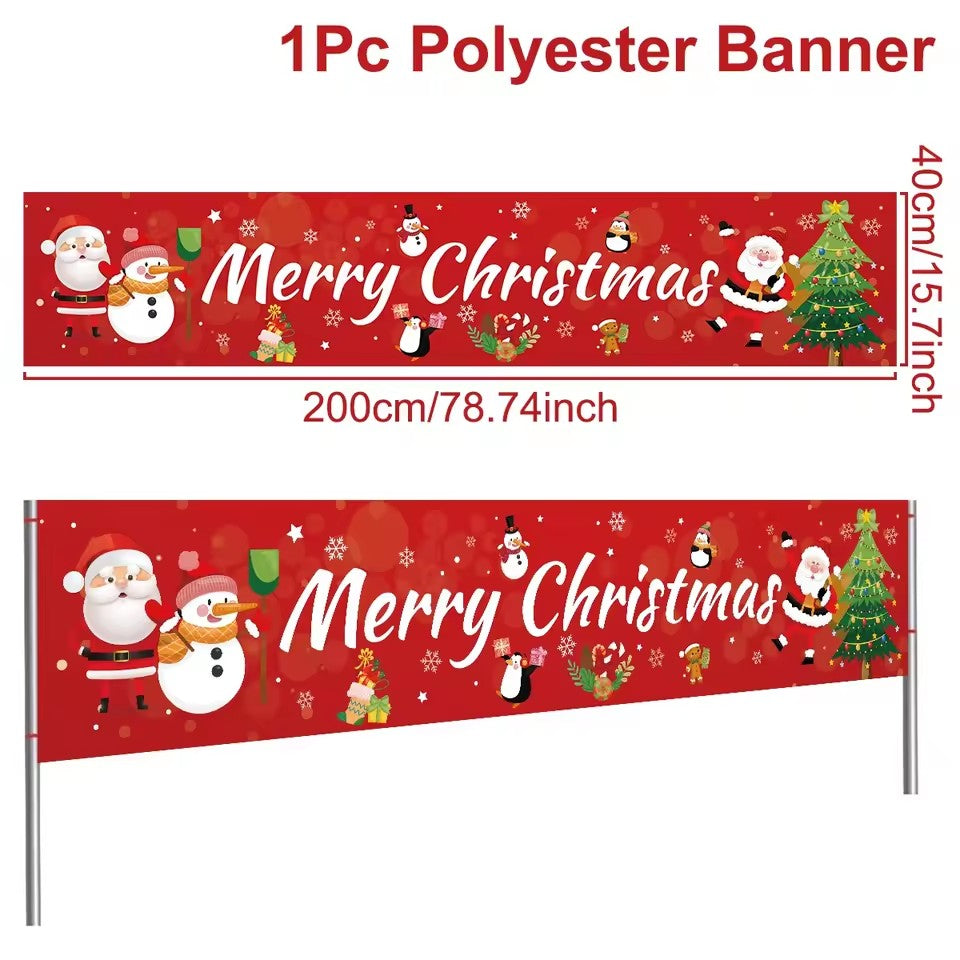 Christmas Outdoor Banner Merry Christmas Decorations For Home 2025 Outdoor Decor Xmas Navidad Noel Natal Happy New Year 2026