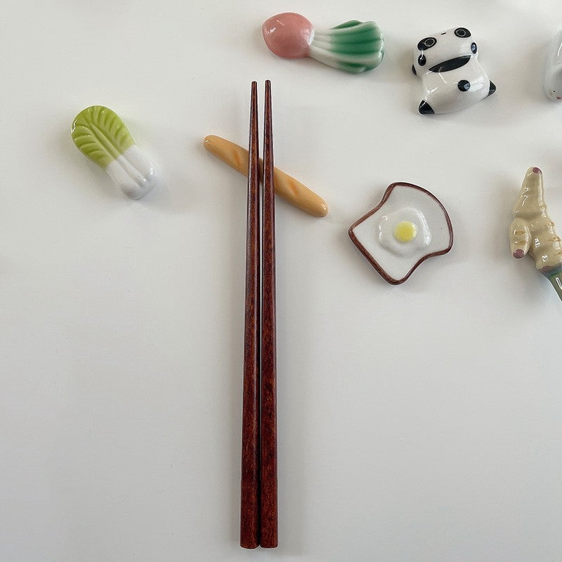 Suporte para Hashi Estilo Japonês Cerâmica Descanso de Hashi Formato de Frutas e Vegetais Garfo Prateleira Utensílios de Cozinha Decoração de Mesa de Jantar