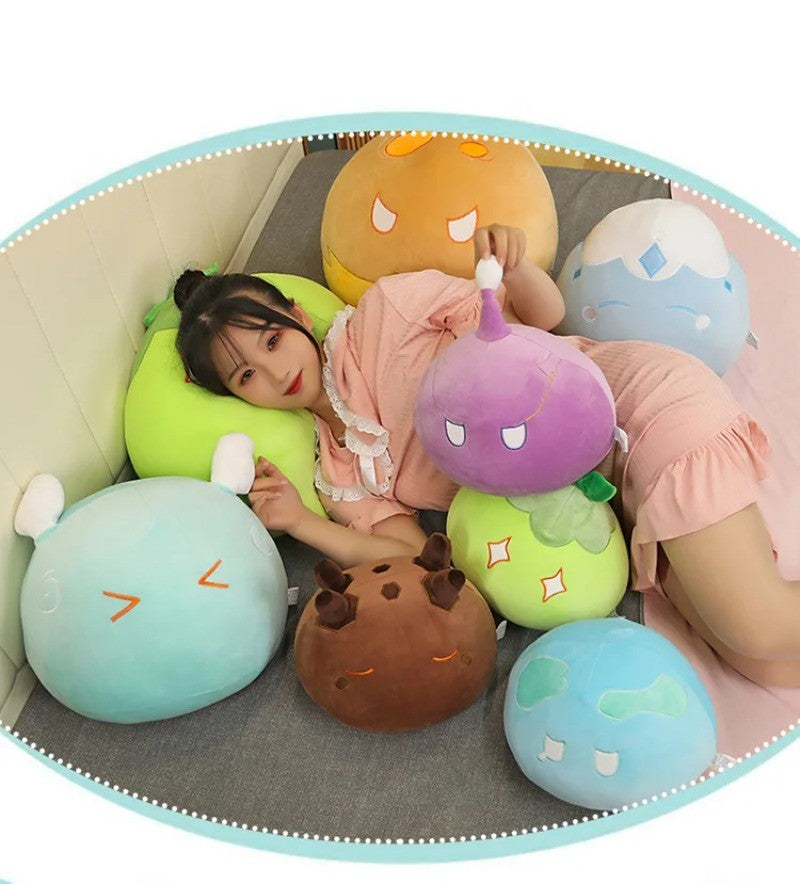 Genshin Slime Plush Throw Pillow Cute Genshin Impact Stuffed Cushio Sofa Decorative Throw Pillow Sleeping Back Cushion Decor