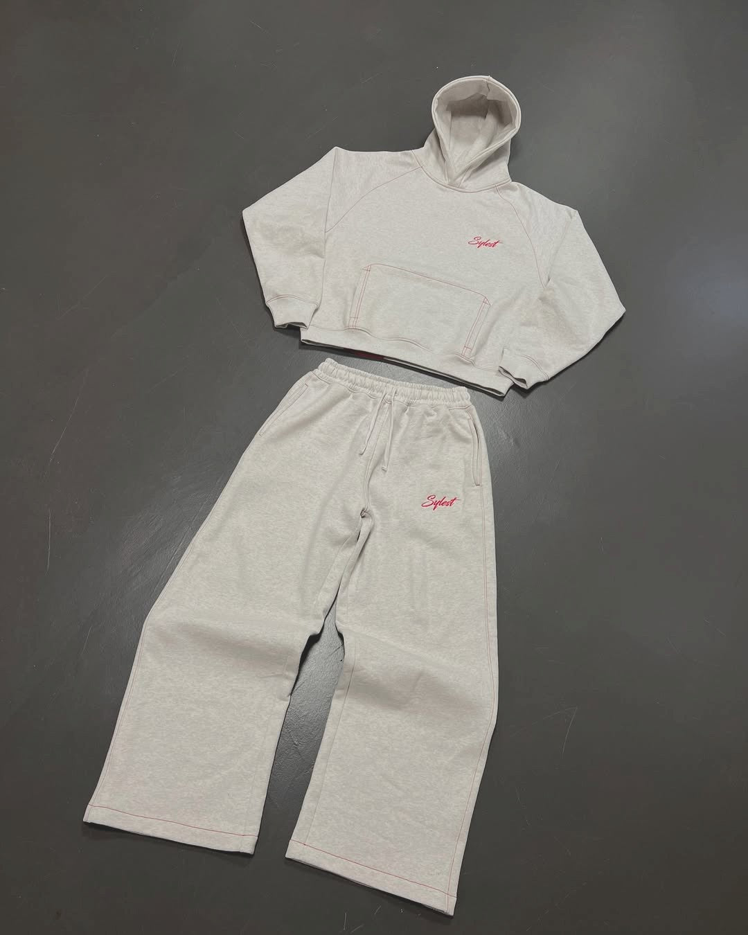 New embroidered retro pattern zipper hoodie Y2K men clothing Harajuku women clothing casual sweatpants couple suit tracksuit