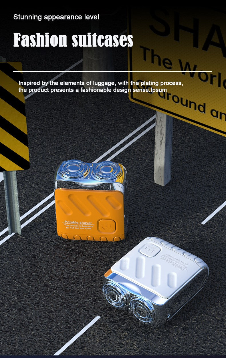 Mini Shaver On-The-Go, Portable Electric Shaver for Men, Dry Shave, USB-C?IPX7 Waterproof Easy Cleaning, Battery Indicator