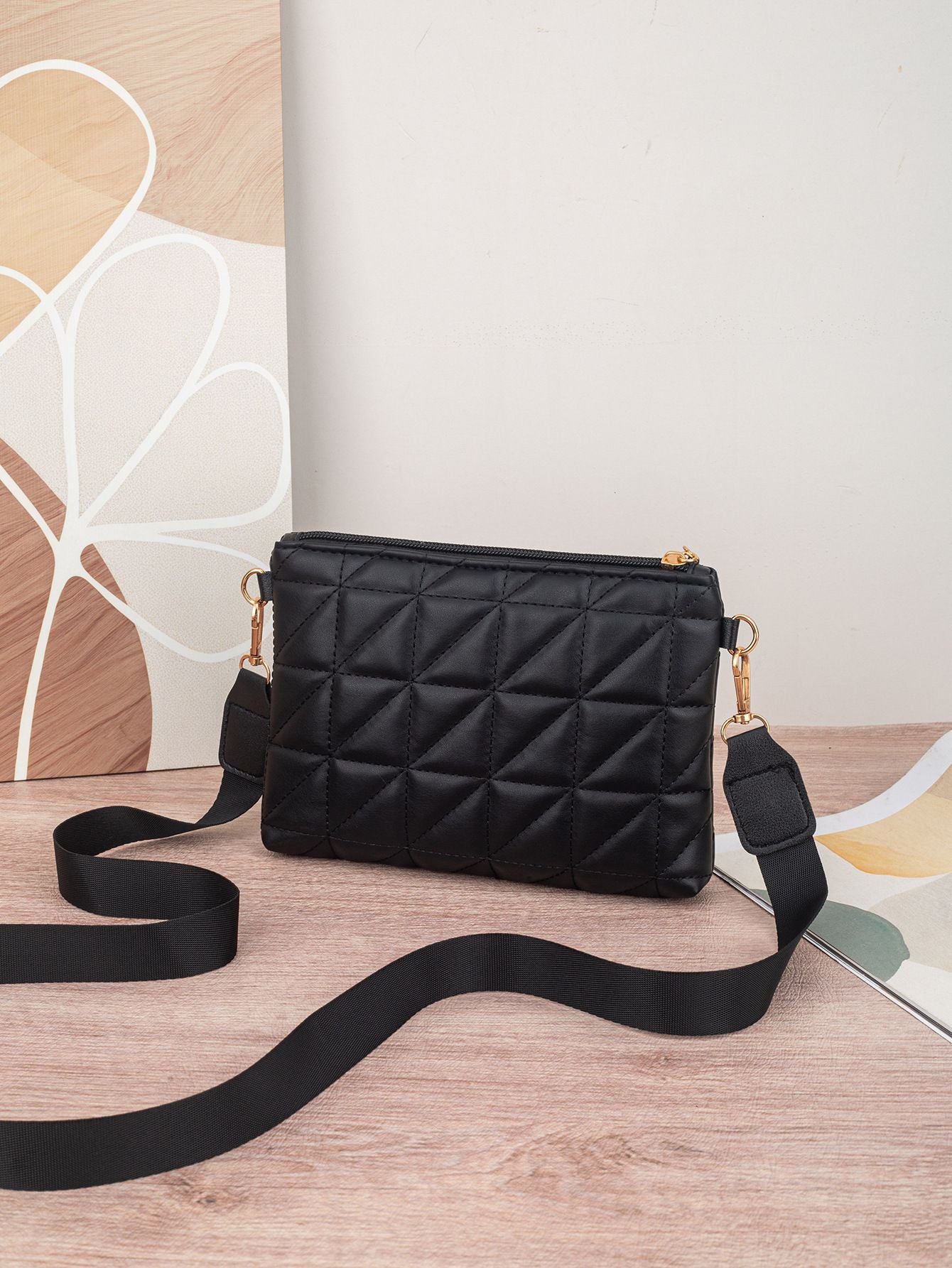 Small square handbag, mini phone bag, new style bag, compact embroidery, fashionable ladies' coin purse triangle