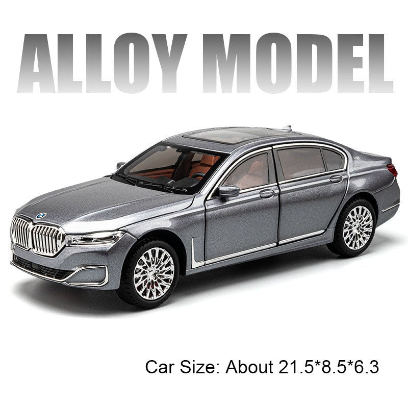 1:24 O 7 760Li Modelo I5 M60 Carro de Liga Fundida Brinquedos 6 Portas Abertas Luz Sonora Puxar para Trás Veículos Miniatura Presentes de Aniversário para Menino