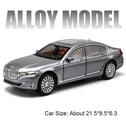 1:24 O 7 760Li Modelo I5 M60 Carro de Liga Fundida Brinquedos 6 Portas Abertas Luz Sonora Puxar para Trás Veículos Miniatura Presentes de Aniversário para Menino
