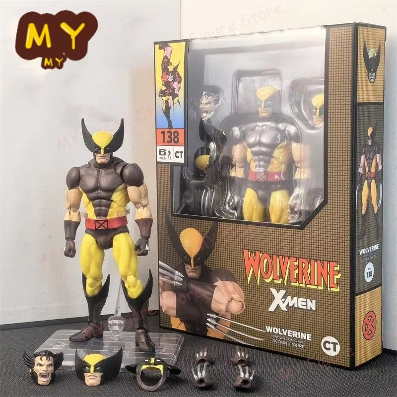 CT Toys Gambit Wolverine Figure Mafex 138 Hellverine Mafex 96 Boneco de Ação X-Men Marrom Quadrinhos SHF Modelo KO Boneco de Brinquedo