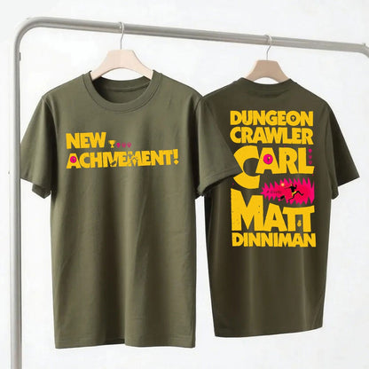 New Achievement Dungeon Crawler Carl Shirt Gift for Reader Fantasy Science Fiction Book Lover Donut Fan Tops Bookish Tees