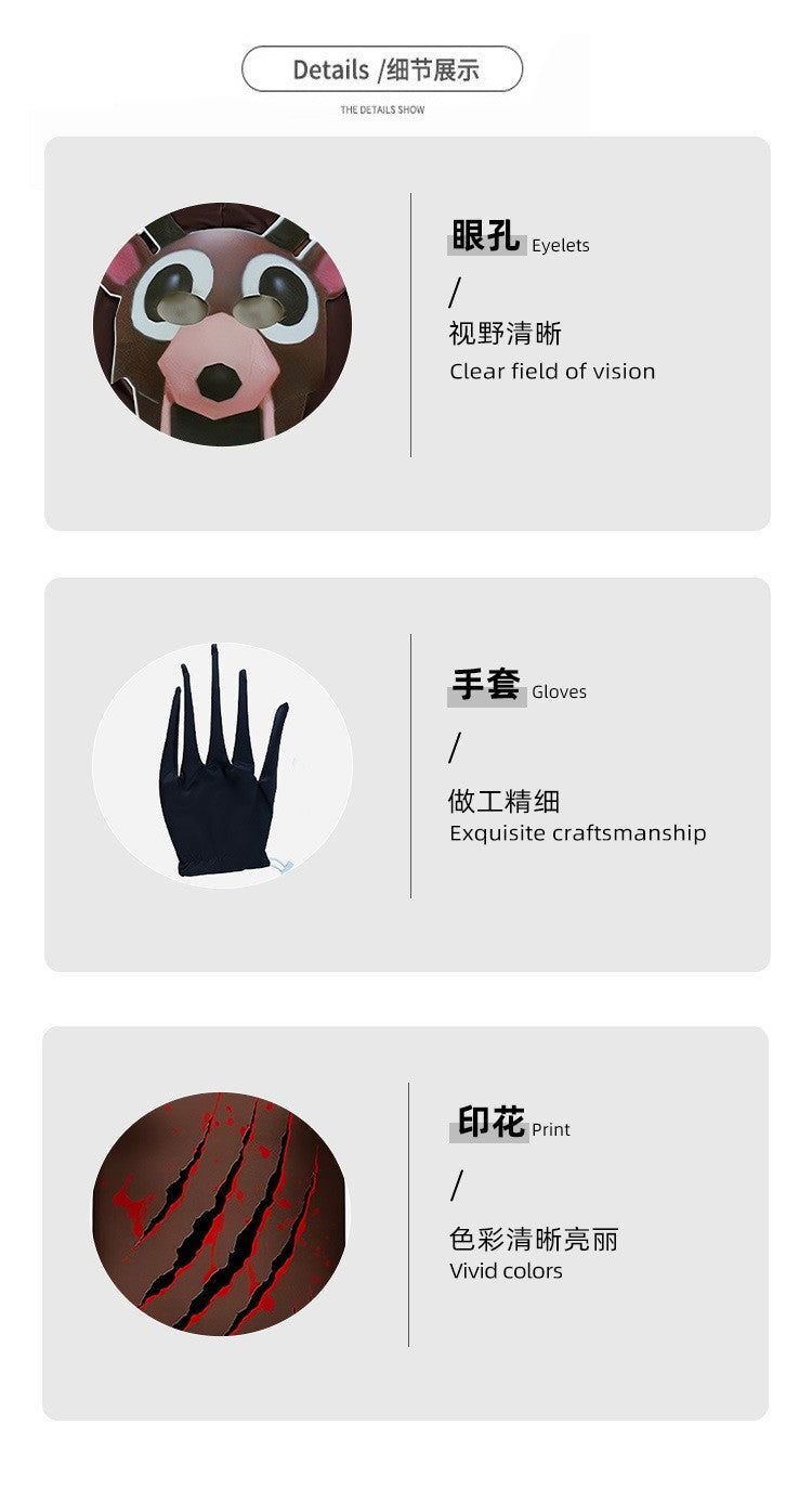 Game 99 Nights in The Forest Owl Monster The Ram Costume Adult Secret The Horror Deer VS Owl Costumes Cartoon Animal Dressing