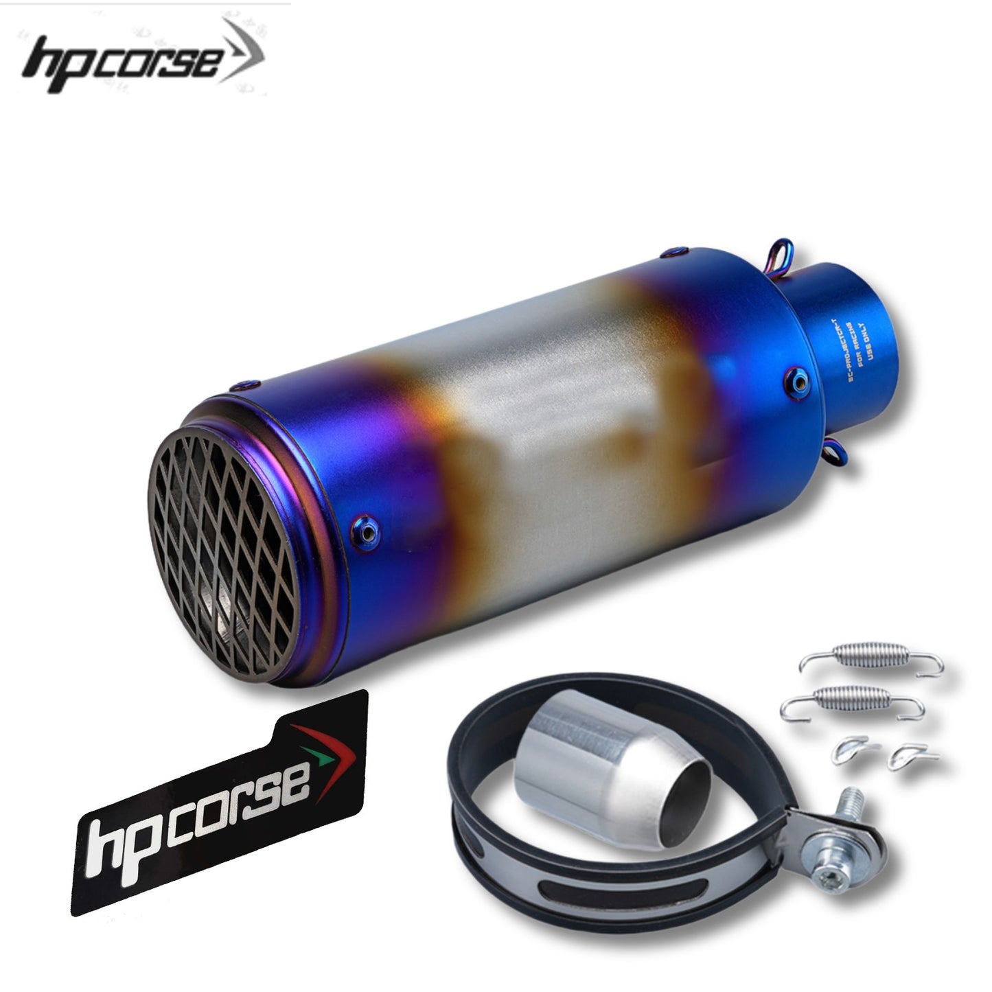Universal 51mm motorcycle exhaust inox muffler carbon fiber exhaust for z900 R3 R25 MT07 MT09 R1 Z400 Z650