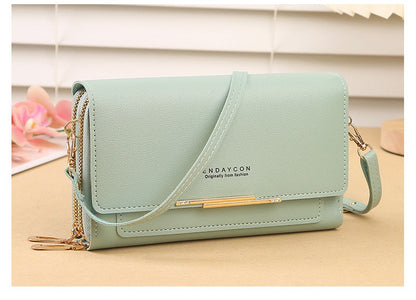 2024 New Women's Wallet Korean Multifunctional Shoulder Bag Mid-length Clutch Coin Purse