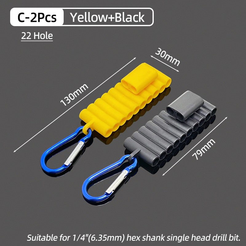Suporte de Bits de Chave de Fenda Hexagonal de 1/4" Portátil Estojo Organizador com 10/22 Furos para Armazenamento de Bits de Broca para Cabeças de Chave de Fenda Ferramentas de Estojo