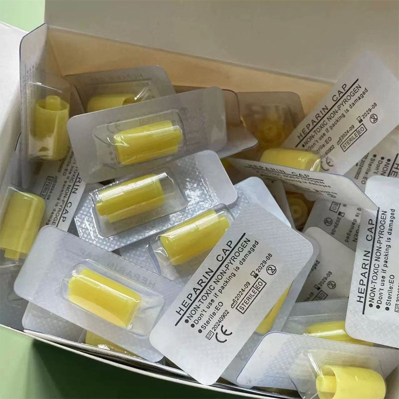 50-500 unidades de Tampas de Heparina IV Descartáveis para Cânula, Tampas de Heparina para Cães, Gatos e Suprimentos Veterinários para Animais de Estimação