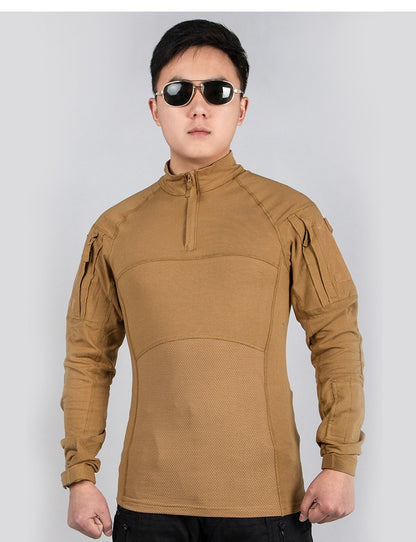 Men Outdoor New Tactical Camo Frog Shirts Wear Resistant Scratchproof Breathable T-shirt Climbing Combat Hunting Men Shirt