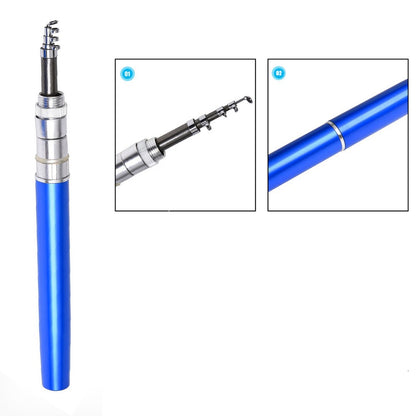 Vara de Pesca Retrátil Compacta Estilo Caneta 1M-1.6M Haste Telescópica Leve em Liga de Alumínio Portátil para Uso Externo Equipamento de Pesca